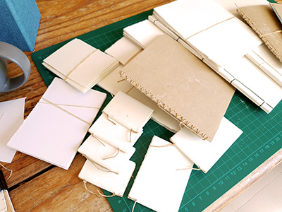 An image of a books having been hand bound by Graham Hughes at McKinleyRd Creatives